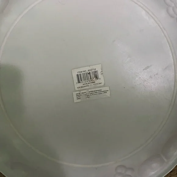 Vintage Set Of 9 Melamine 15”x15”Festive Holiday Large Round Serving 3D Platters - Picture 11 of 15